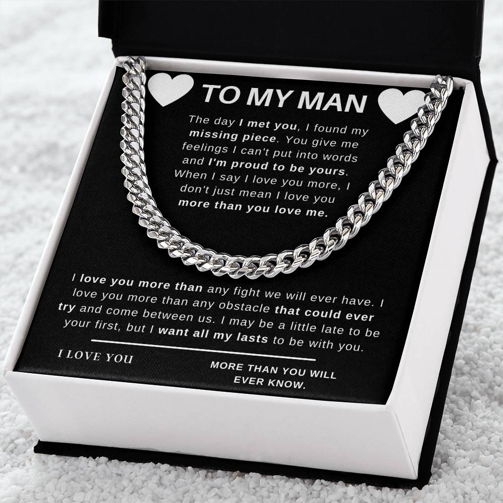 To My Man -Special Cuban Chain Cuban Link Chain
