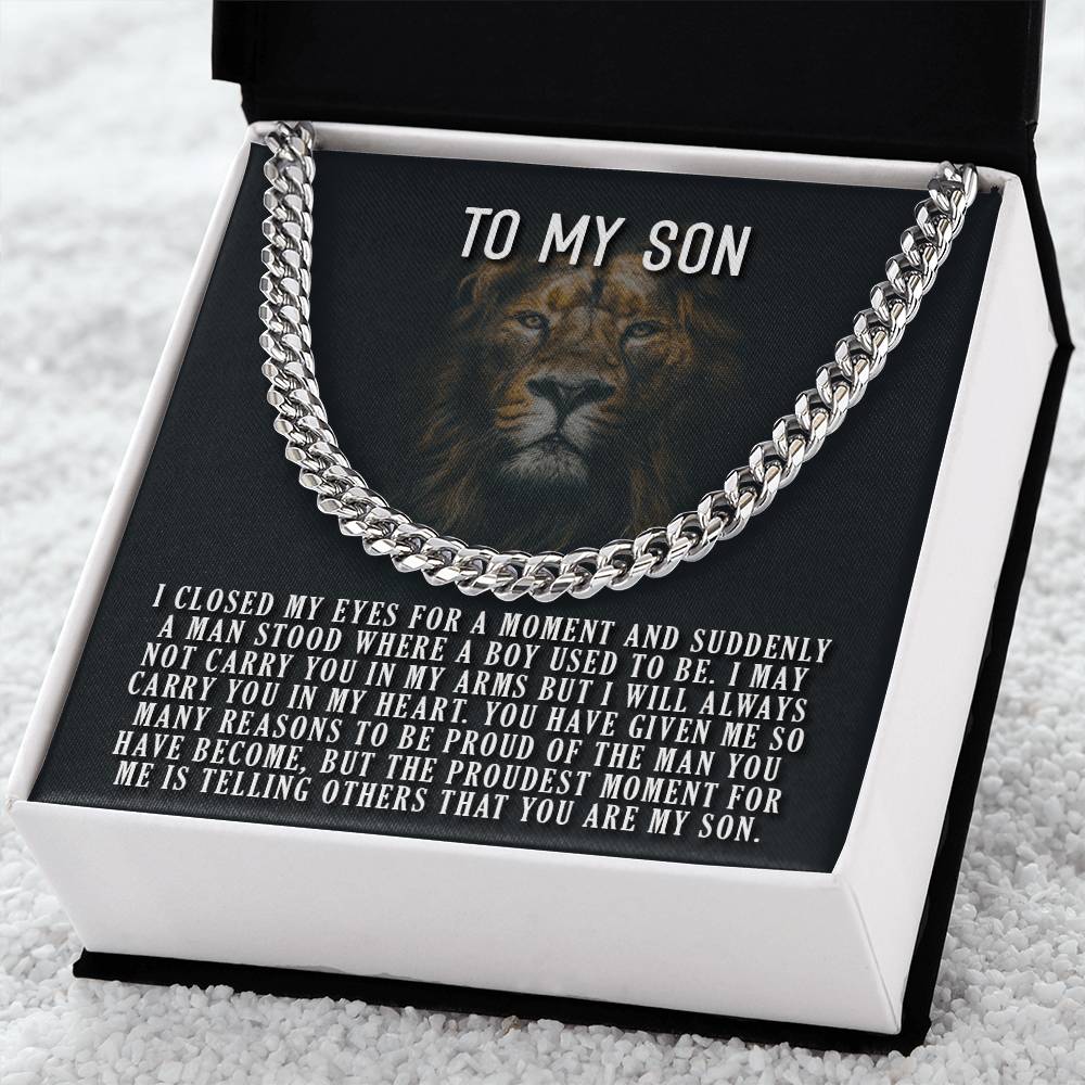 You Are My Son Cuban Link Chain