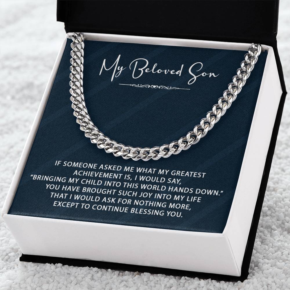 Cuban Chain Necklace For Son Cuban Link Chain