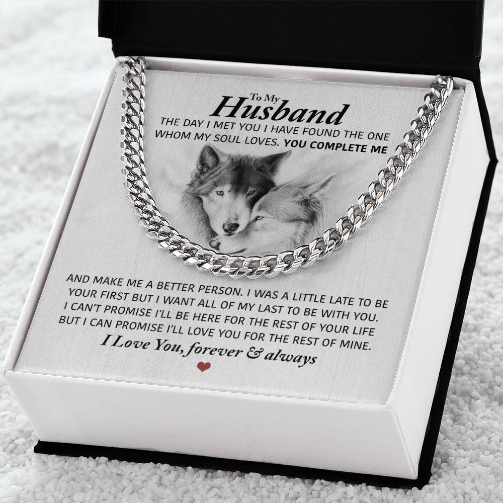 Perfect Gift For Husband Cuban Link Chain