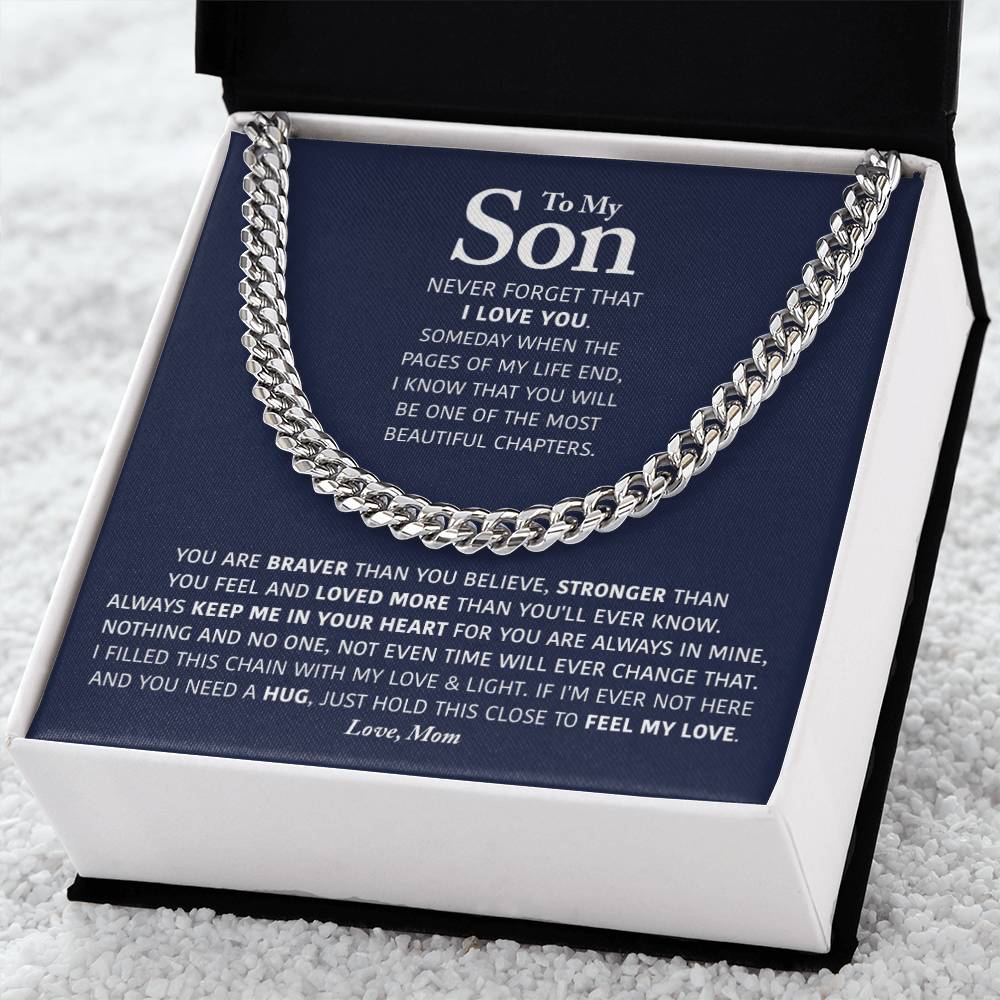 My Son - Keep Me In Your Heart - Cuban Link Chain