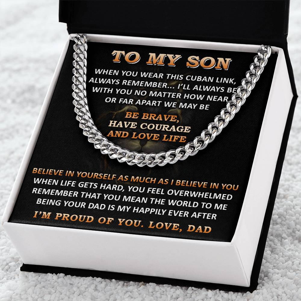 Gift For Son - Far Apart 1 - Cuban Link Cuban Link Chain