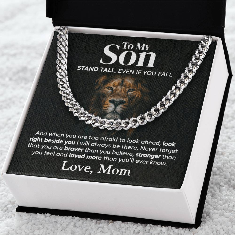 To My Son Chain Necklace Grown Up Son Gift From Mom Son Birthday Graduation Gift Sentimental Gift Cuban Link Chain