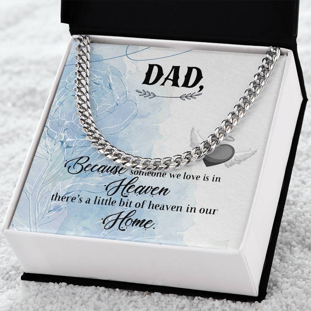 To My Dad Cuban Link Chain