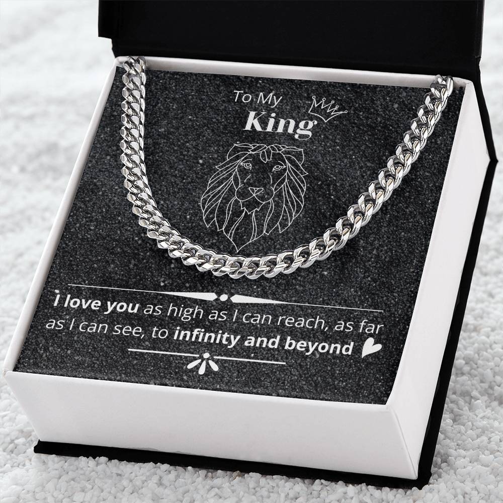 Necklace Gift For Husband Boyfriend Happy New Year Gift Cuban Link Chain