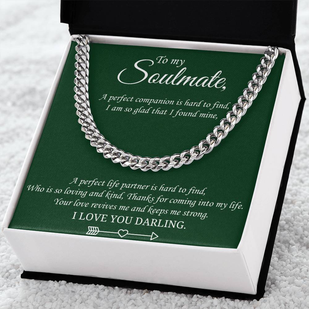 Gift For Boyfriend - Thanks For Coming Into My Life Cuban Link Chain
