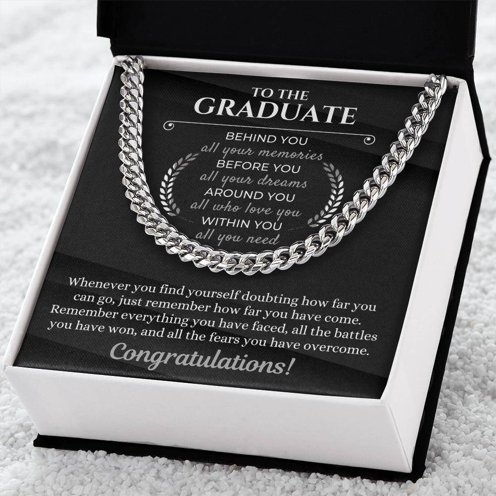 Graduation Gifts For Him Best Graduation Gifts For Boys High School Graduation Gift College Graduation Gift Meaningful Cuban Link Chain