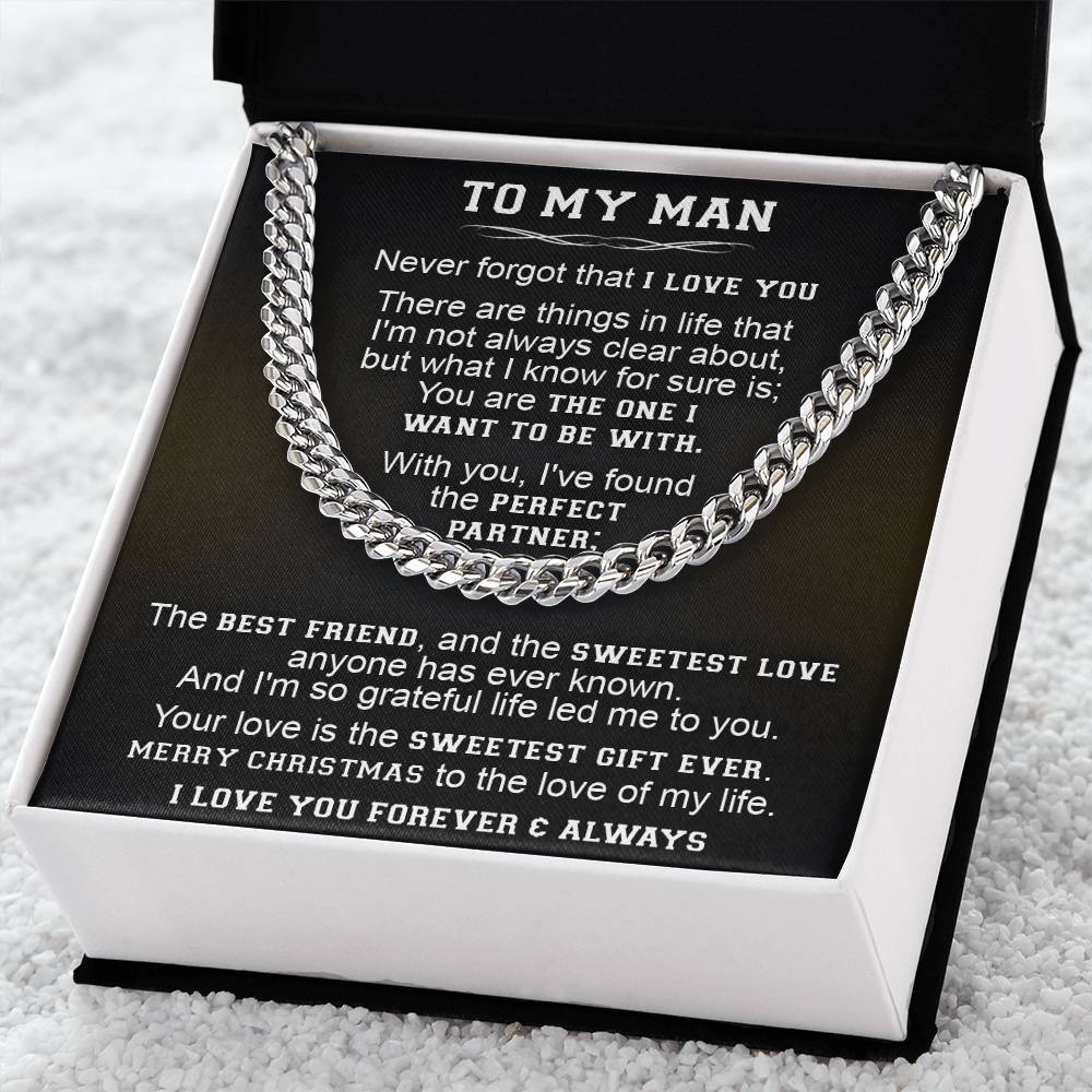 Gift For Your Man - Clear About - Cuban Link Cuban Link Chain