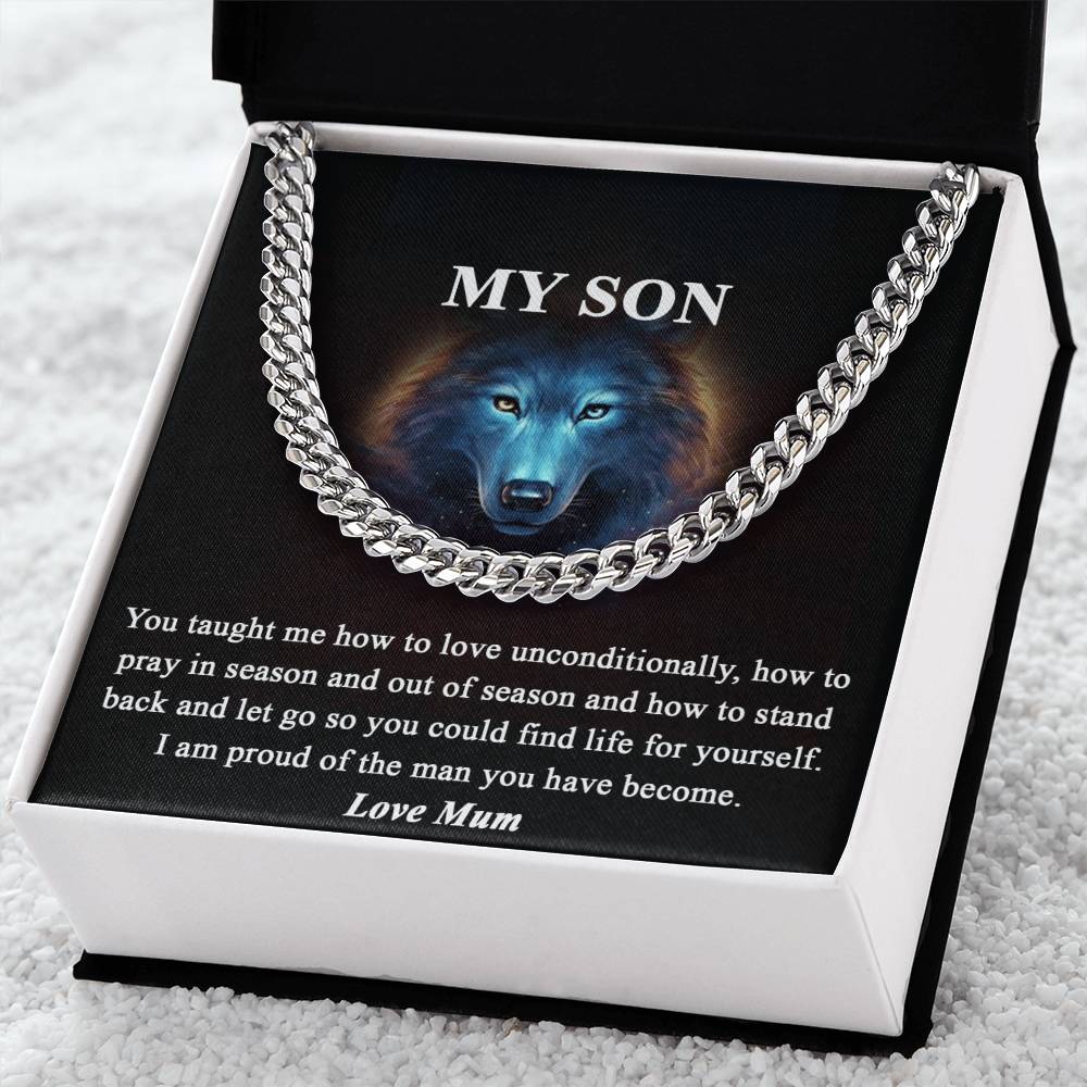 To My Son ●Cuban Link Chain ●Unconditional Love