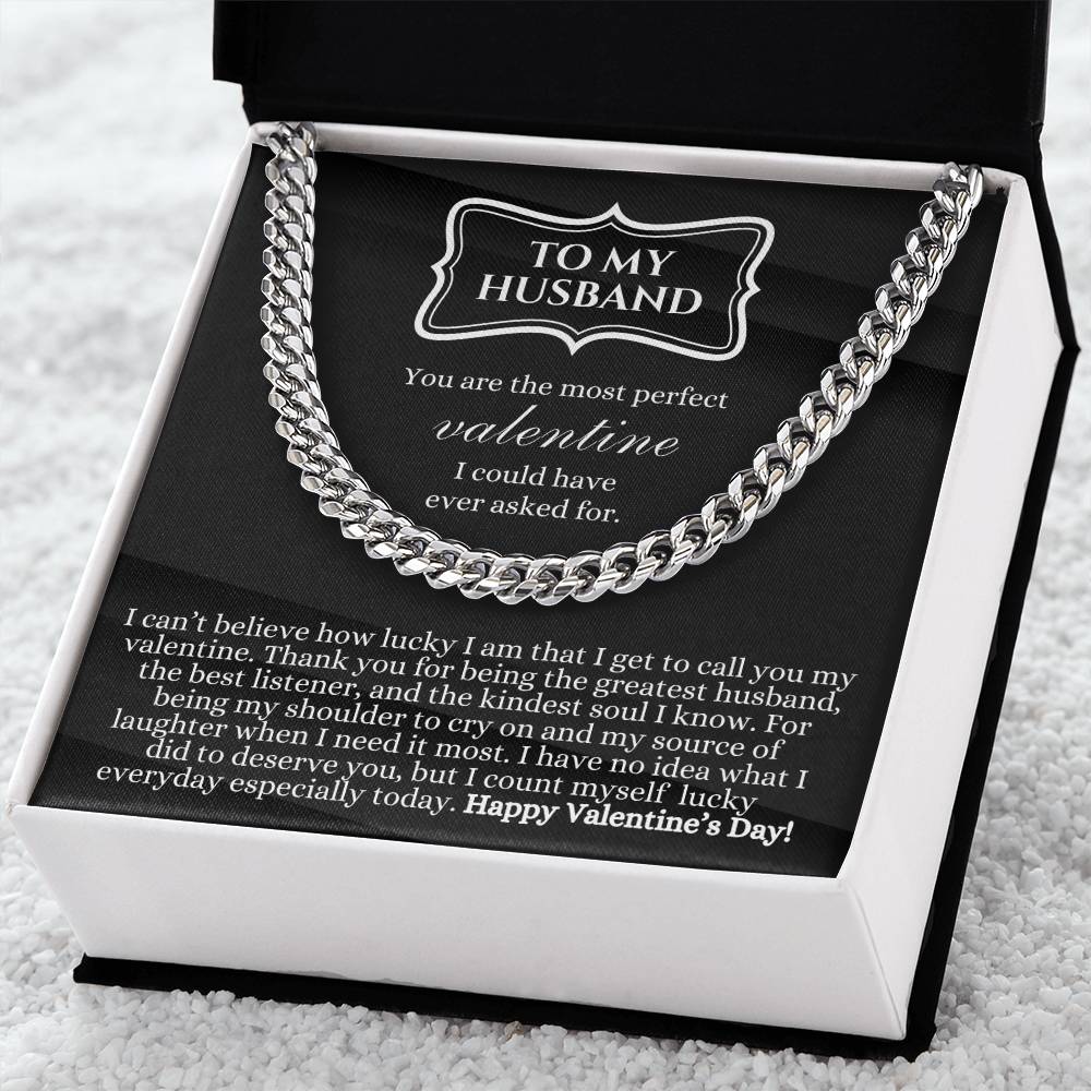 Valentines Day Gift For Husband Necklace Gift For Husband Gift For Husband To My Husband Jewelry Gift For Husband Cuban Link Chain