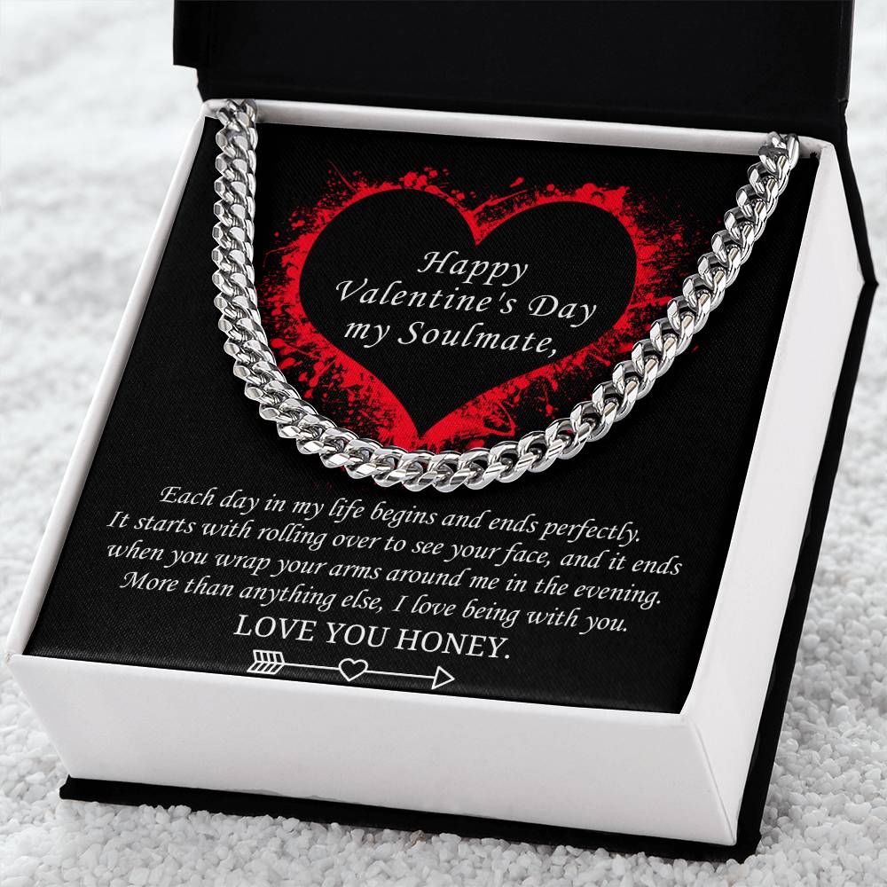 Valentine's Gift For Soulmate - More Than Anything Else I Love Being With You Cuban Link Chain