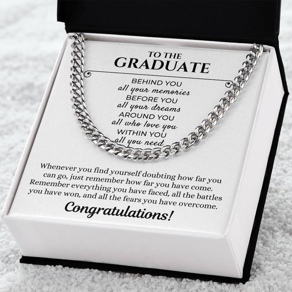 Graduation Gifts For Him Best Graduation Gifts For Boys High School Graduation Gift College Graduation Gift Meaningful Cuban Link Chain