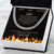 I Gave My Heart To You Cuban Link Chain Necklace Fire Edition