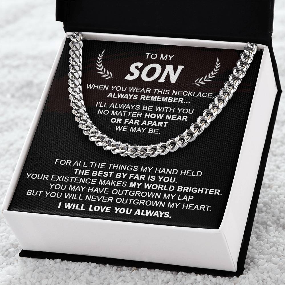 Gift For Son - Brighter World - Cuban Cuban Link Chain