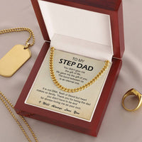 To My Step Dad Cuban Link Chain Necklace Step Dad Gift Fathers Day Gift For Stepdad Step Dad Birthday Gift