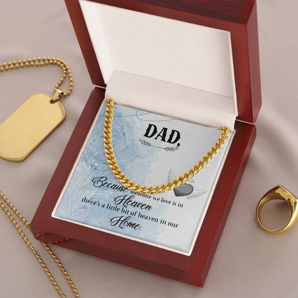 To My Dad Cuban Link Chain