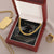 To My Man - Our Family Backbone  -  Necklace+Message Card In A Luxury Mahogany Box+Led Cuban Link Chain