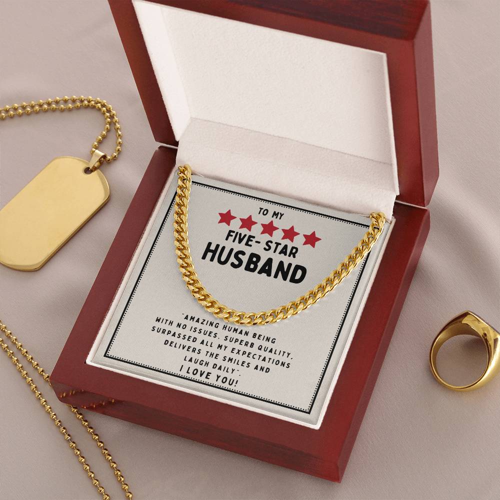 To My Five-Star Husband - Cuban Chain Necklace Cuban Link Chain
