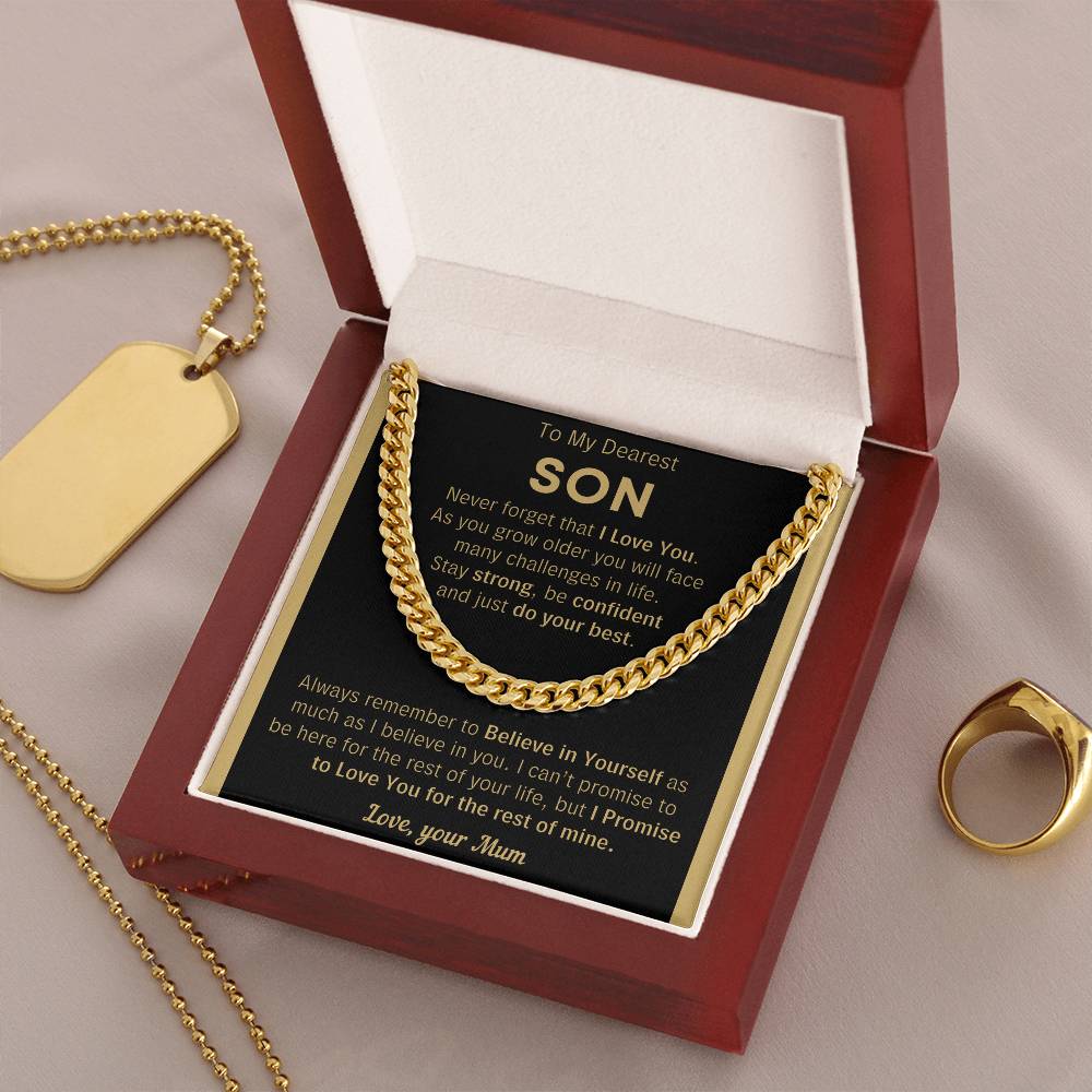 To My Son Just Do Your Best - Cuban Link Chain - Meu