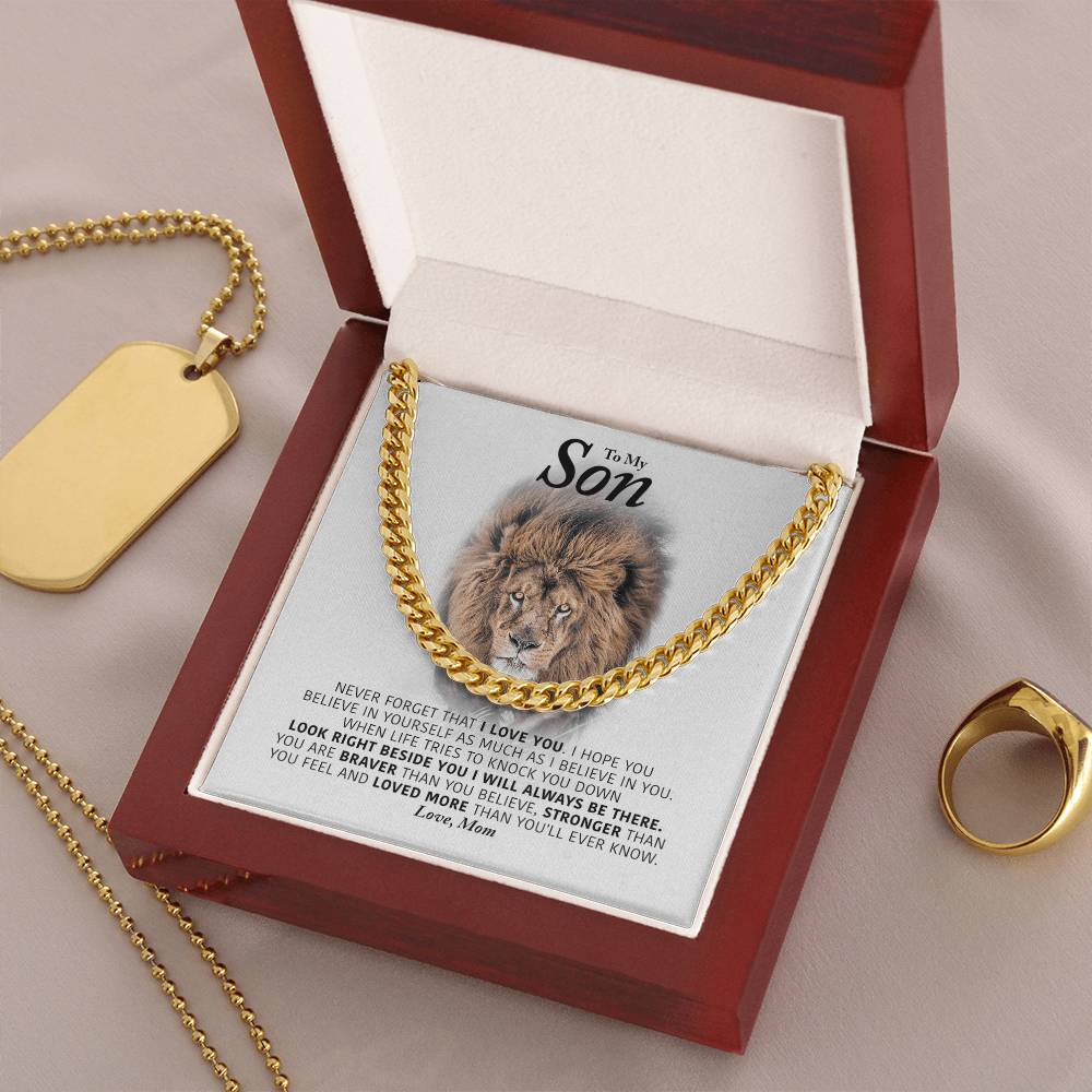 To My Son - I Will Always Be There - Cuban Link Chain Necklace