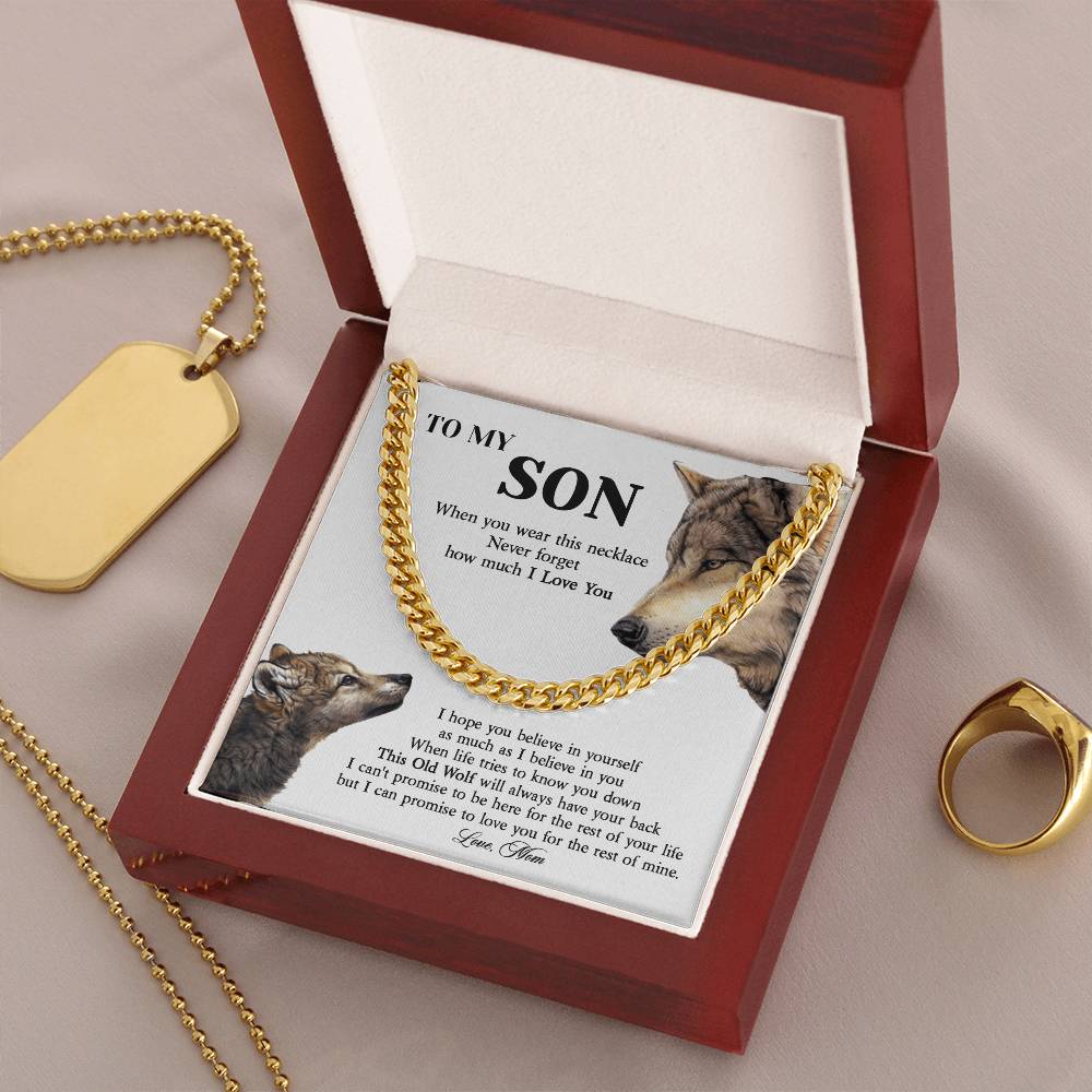 To My Son Cuban Chain Necklace Son Gifts From Mom Gifts For Son Birthday Unique Gifts For Son From Mom Cuban Link Chain