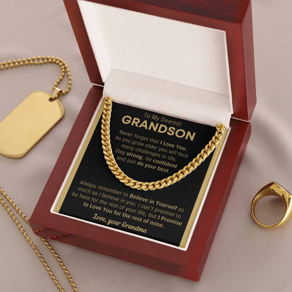 Grandson Just Do Your Best - Cuban Chain Link Cuban Link Chain