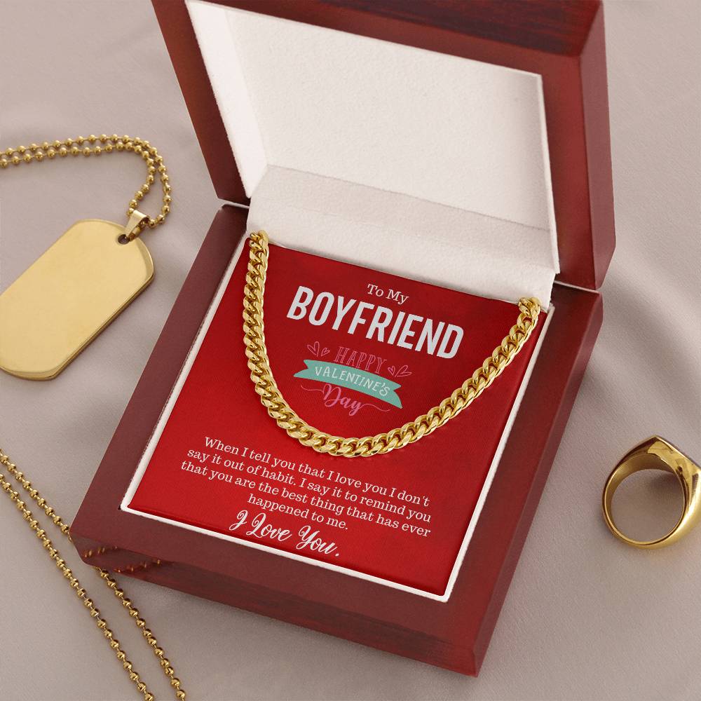 Valentine's Day Gift For Your Boyfriend. Cuban Link Chain
