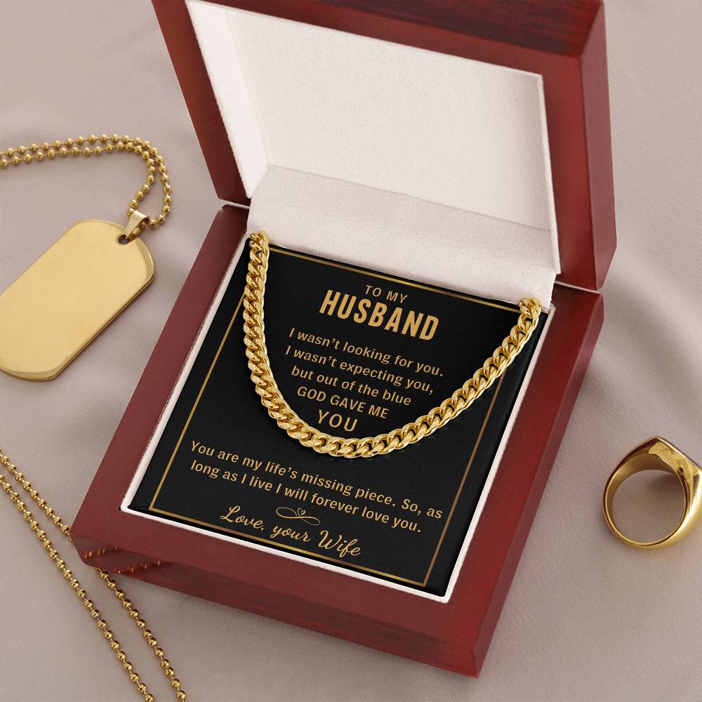 To My Husband God Gave Me You - Cuban Link Chain