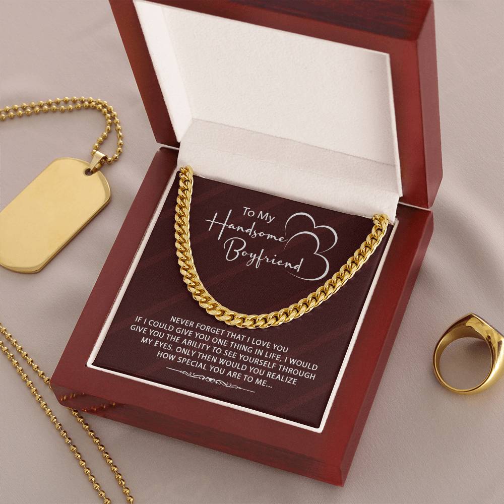 Stylish Gift For Boyfriend ♥ Cuban Link Chain Necklace