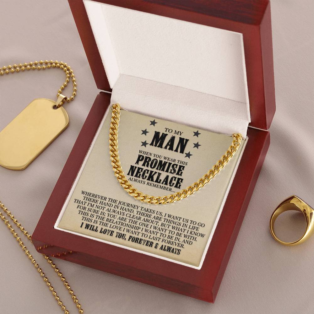 Promise Necklace - Cuban Link Chain