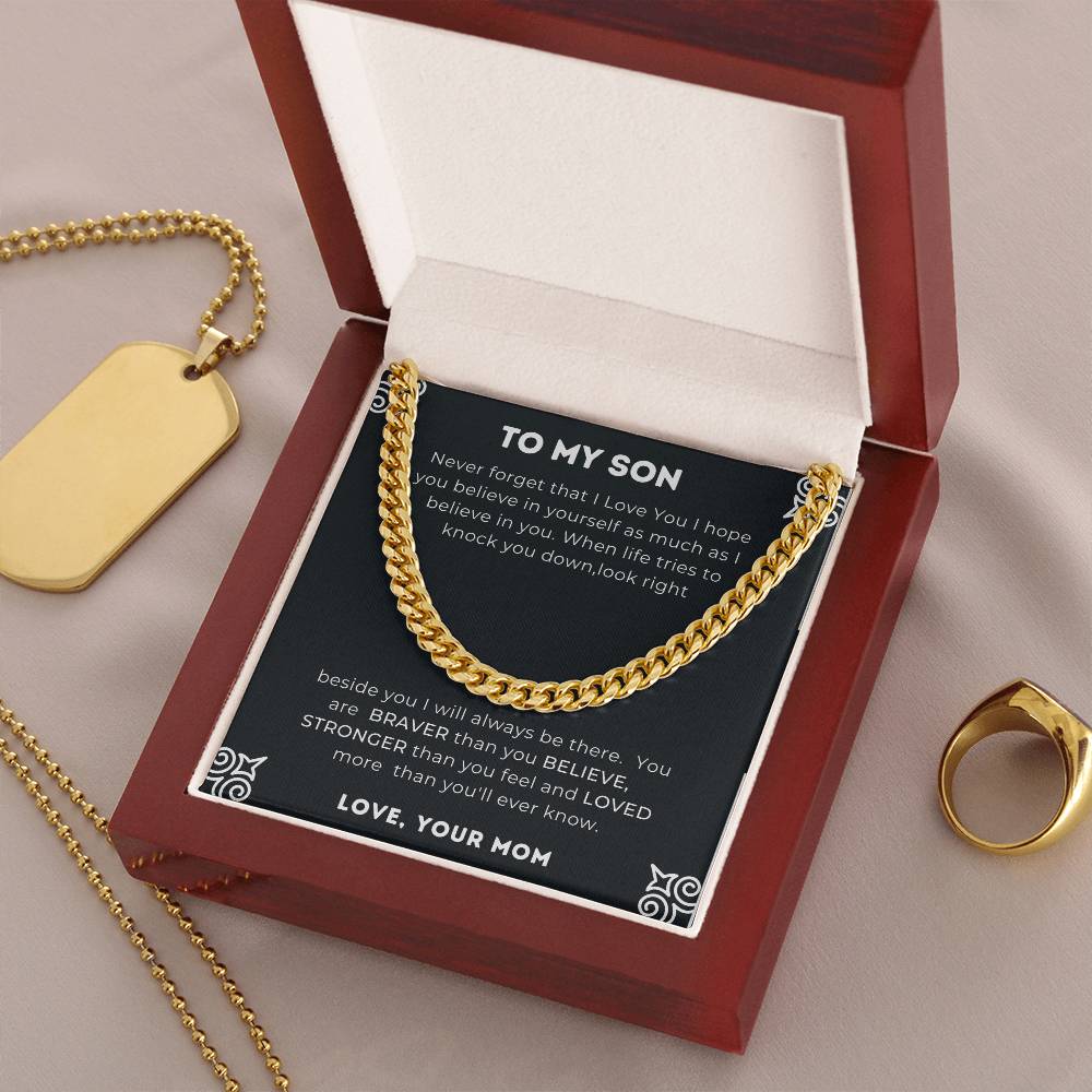 To My Son - Cuban Chain Cuban Link Chain