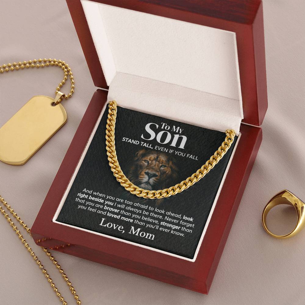 To My Son Chain Necklace Grown Up Son Gift From Mom Son Birthday Graduation Gift Sentimental Gift Cuban Link Chain