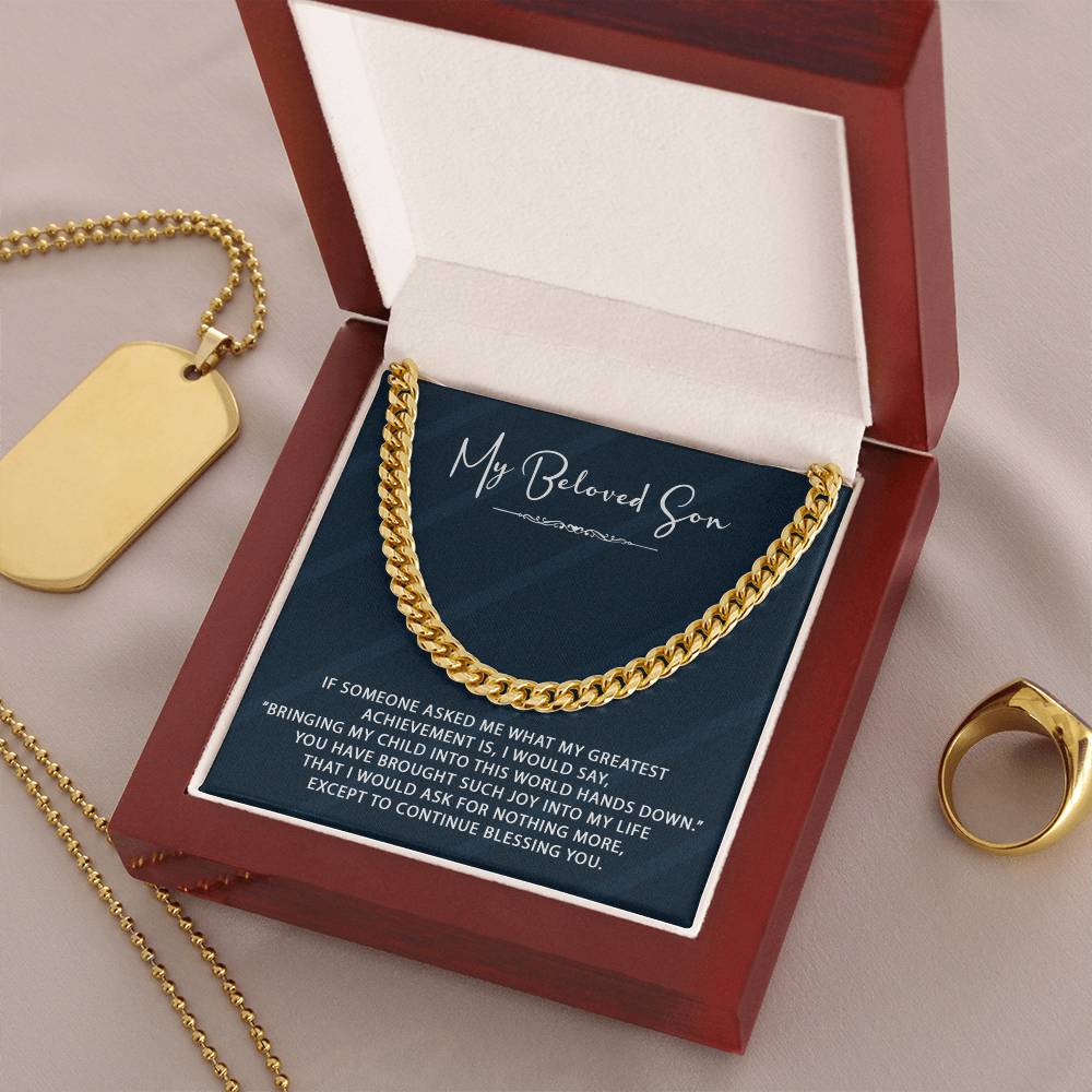 Cuban Chain Necklace For Son Cuban Link Chain