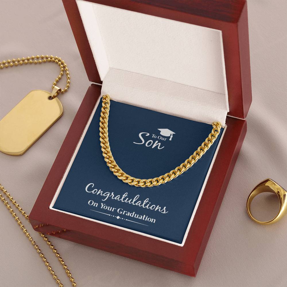 Graduation Gift For Son To Son From Parents Cuban Chain Necklace For Him Cuban Link Chain