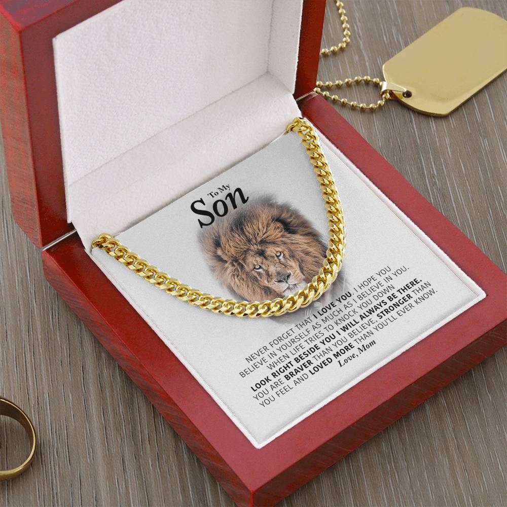 To My Son - I Will Always Be There - Cuban Link Chain Necklace