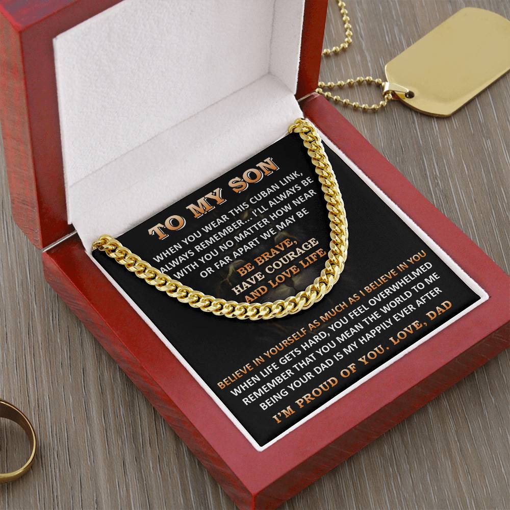 Gift For Son - Far Apart 1 - Cuban Link Cuban Link Chain