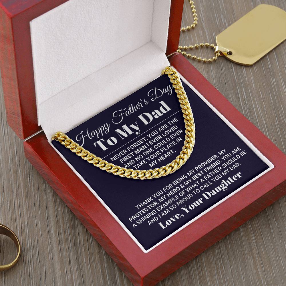 My Everything Father's Day Necklace Cuban Link Chain