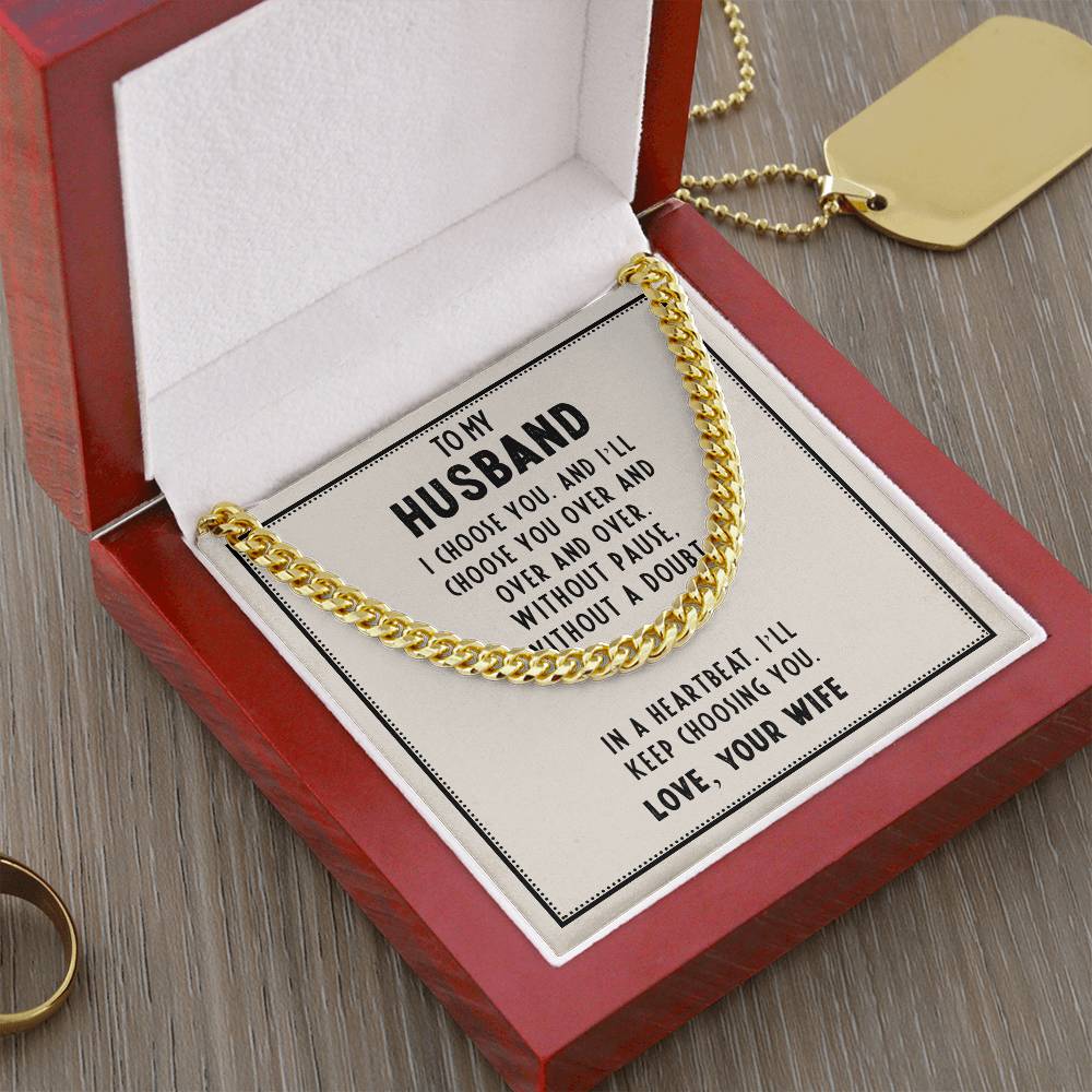 Cuban Link Chain For Husband. Chain Necklace Anniversary Gift For Husband Birthday Gift For Man Gift For Men Chain For