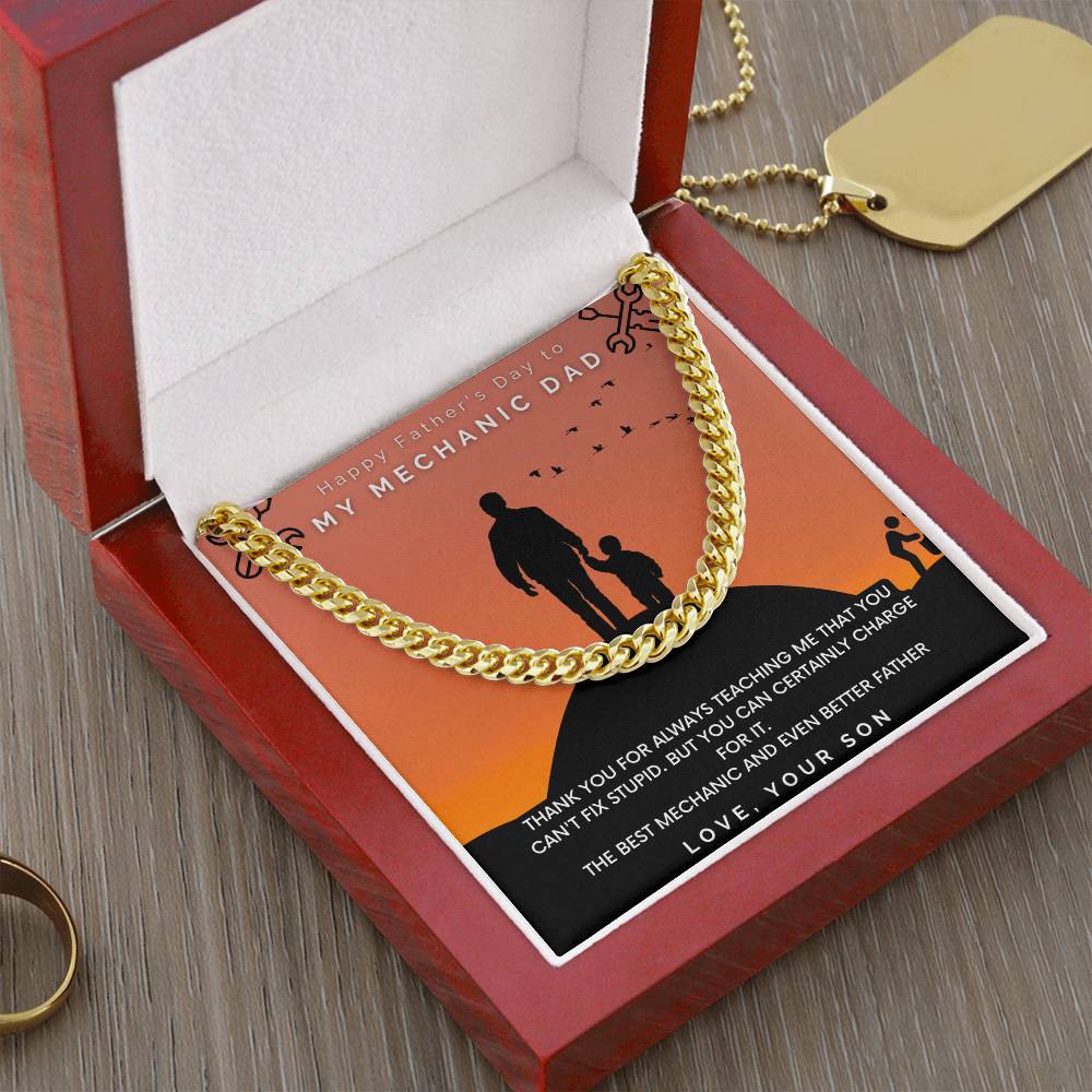 Mechanic Dad - Cuban Link Chain Oreo + Lux Box + Length Extension