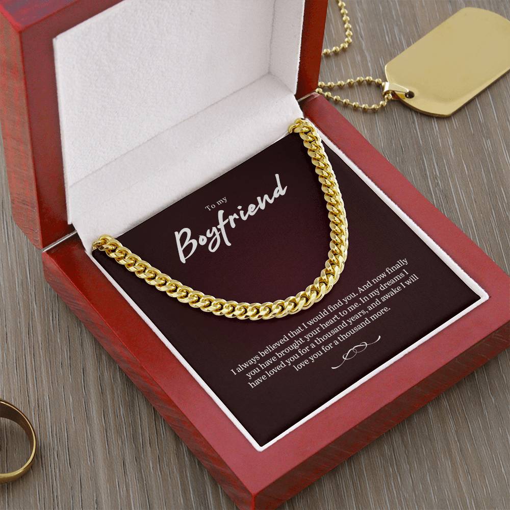 Beautiful Necklace For Boyfriend Cuban Link Chain