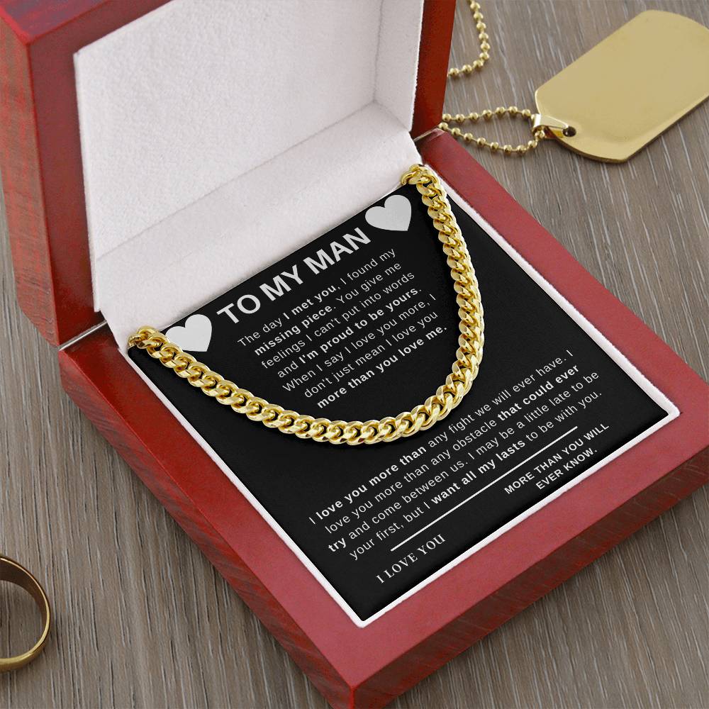 To My Man -Special Cuban Chain Cuban Link Chain