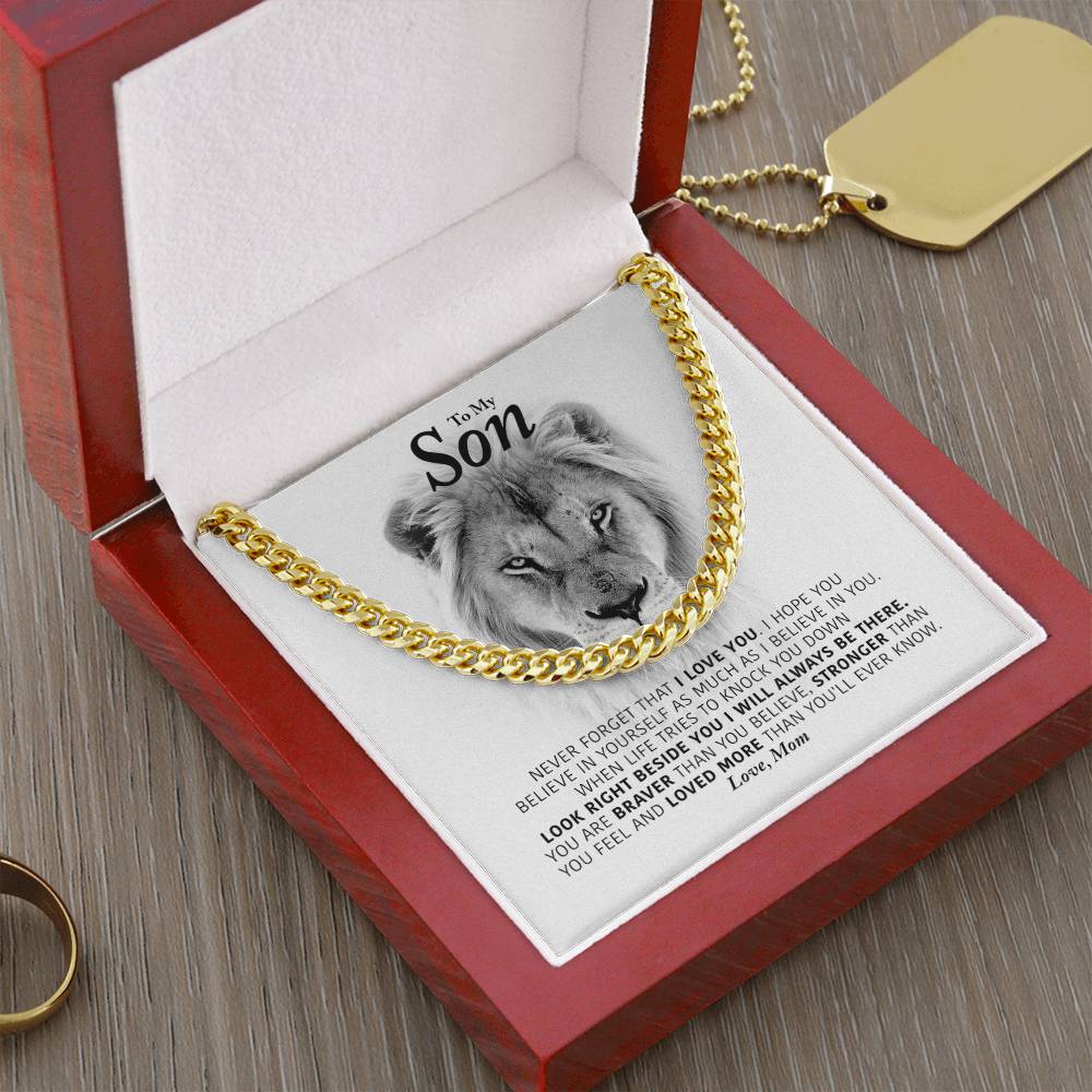 My Son - I Will Always Be There Cuban Link Chain