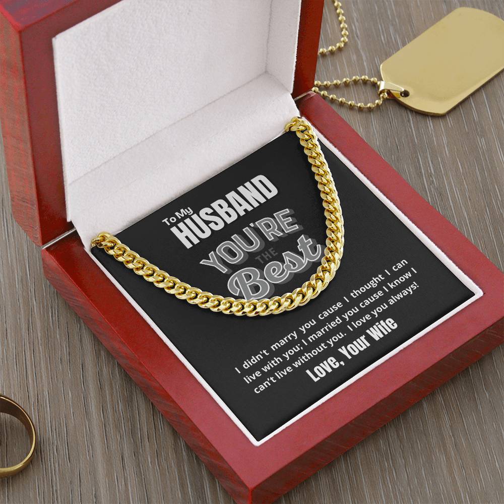 To My Husband - Domain Error Cuban Link Chain