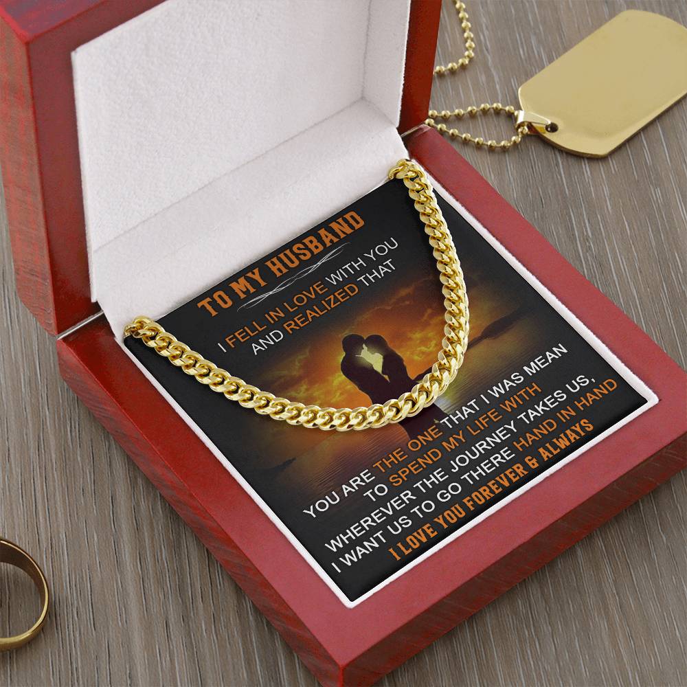 Gift For Husband - Fell In Love - Cuban Link Cuban Link Chain
