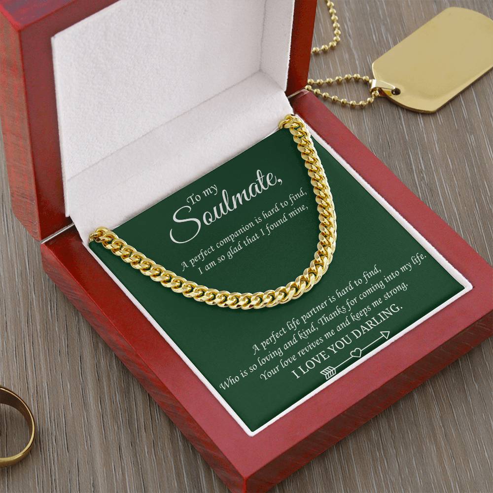 Gift For Boyfriend - Thanks For Coming Into My Life Cuban Link Chain