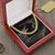 To My Man - Our Family Backbone  -  Necklace+Message Card In A Luxury Mahogany Box+Led Cuban Link Chain