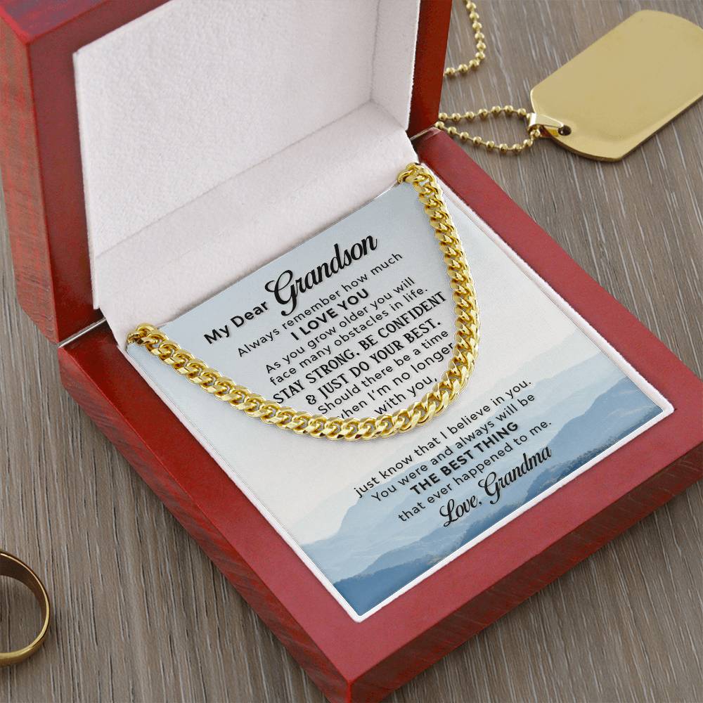 Gift For Grandson - Cuban Link Chain Necklace - Trending Now