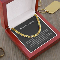 Mother & Daughter Mother's Day Birthday Jewelry Gift Chain Necklace For Women Cuban Link Chain