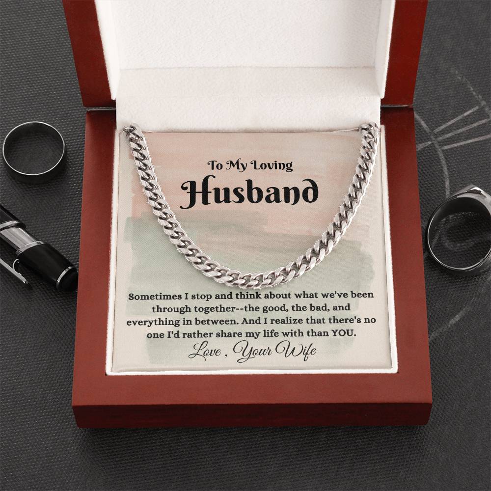 Anniversary Gift To Husband - Cuban Link Chain Necklace