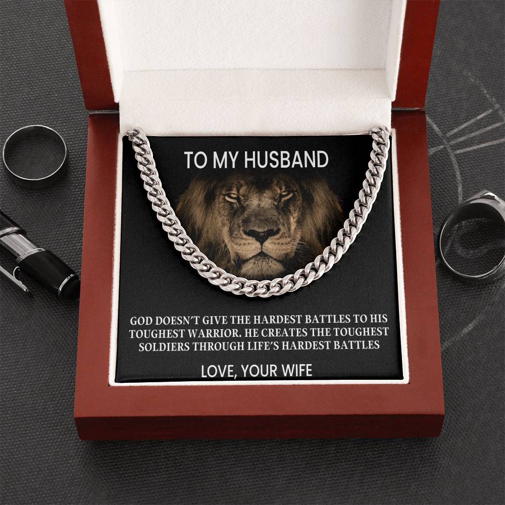 To My Husband - Love Your Wife Cuban Link Chain